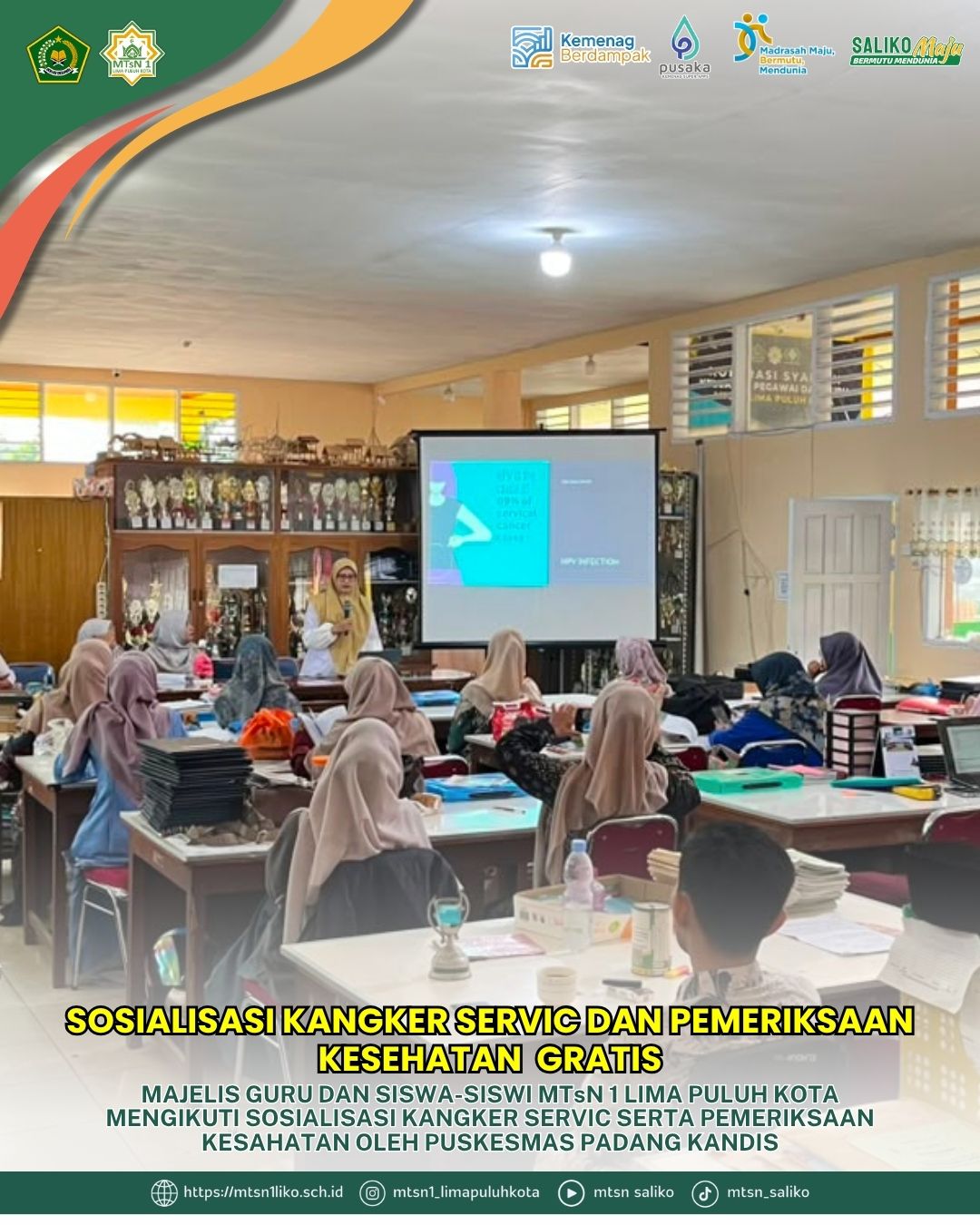  Sosialisasi Kanker Serviks dan Pemeriksaan Kesehatan dari Puskesmas Padang Kandis